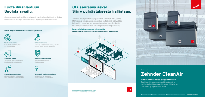 Teollinen ilmanpuhdistus Zehnder CleanAir