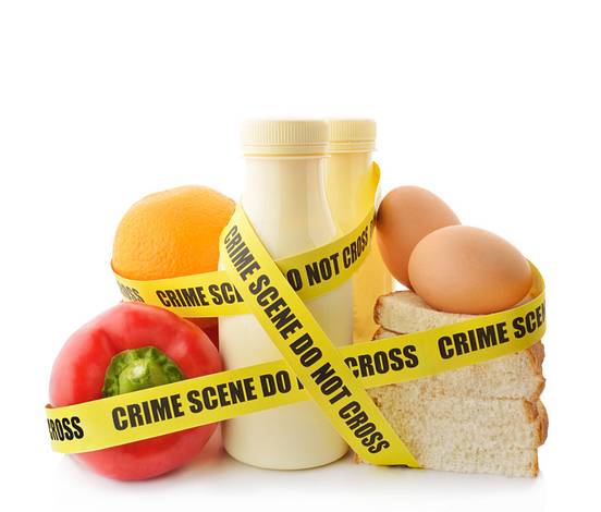 Food products wrapped with crime scene tape due to failure to comply with HACCP requirements