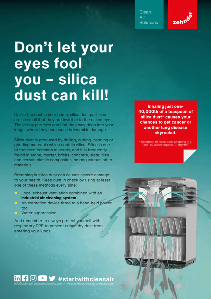 Silica dust can kill