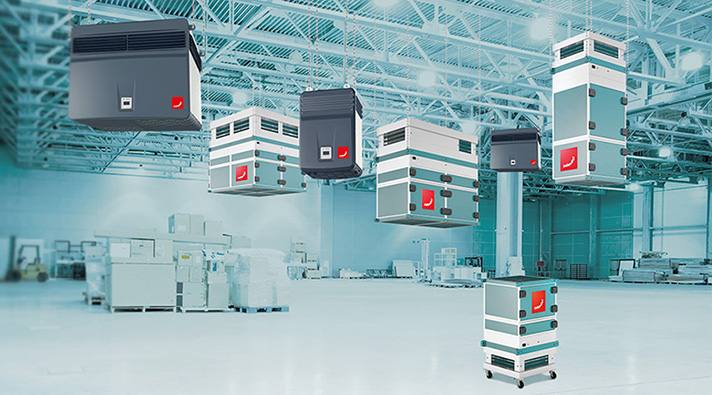 Gama de purificadores de aire industriales | Zehnder La gama completa de purificadores de aire industriales de Zehnder, serie CleanAir
