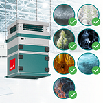 CleanAir Max with a list of particles that can be filtered