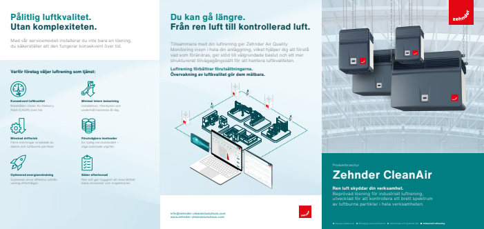 Luftrenare för industri Zehnder CleanAir