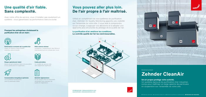 Purificateur d'air industriel Zehnder CleanAir
