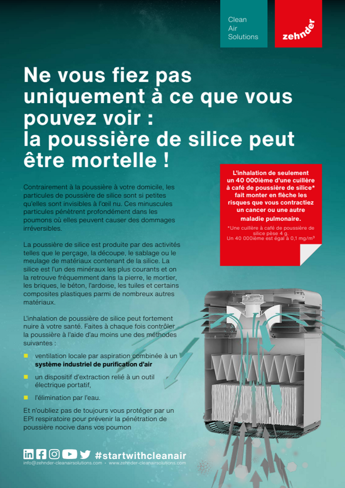 La poussière de silice peut être mortelle