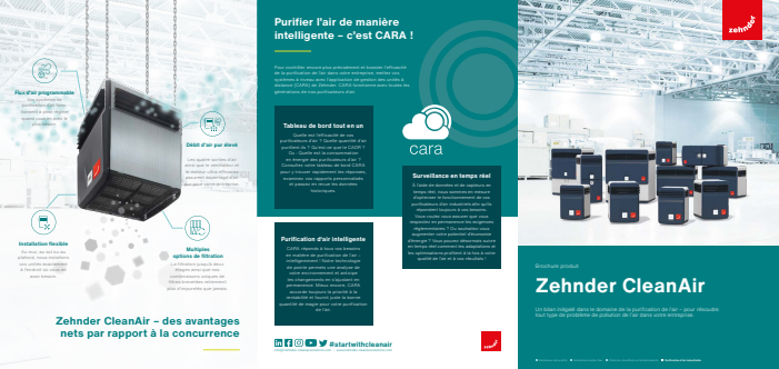 Sistema filtraggio aria Zehnder CleanAir