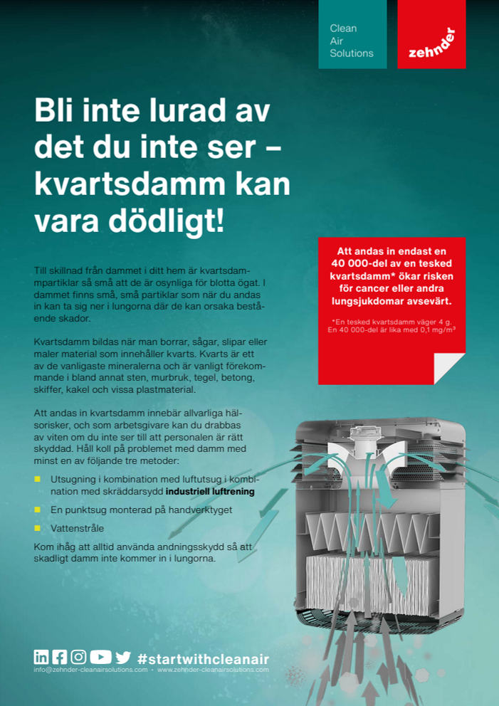 Kvartsdamm kan vara dödligt