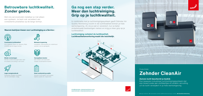 Luchtfiltersysteem Zehnder CleanAir