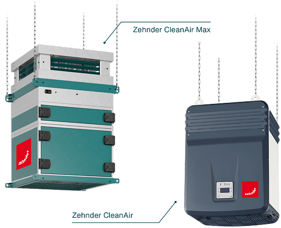 workshop air purifiers zehnder cleanair max and zehnder cleanair