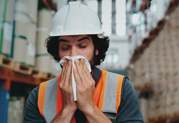 air pollution effects of dust at work