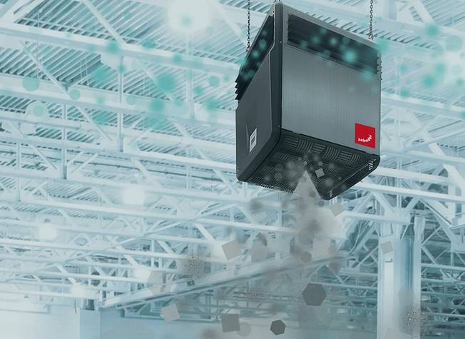 Zehnder CleanAir industriële luchtreiniger Productfoto van de Zehnder CleanAir industriële luchtreiniger