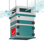 Quatre sorties garantissent une diffusion d’air pur dans toutes les directions CleanAir Max unit