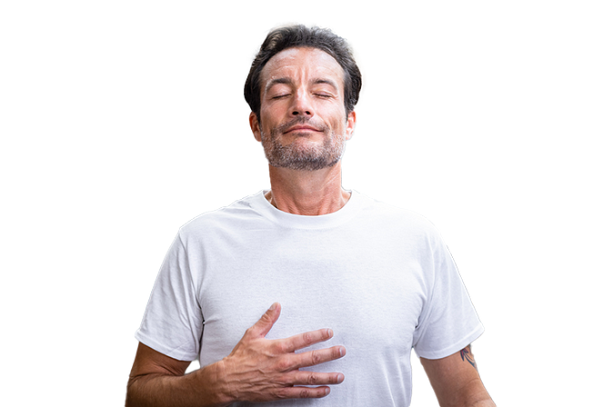 breathing clean air