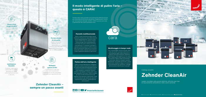 Sistema filtraggio aria Zehnder CleanAir