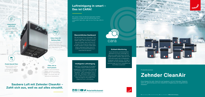 Air filtration system Zehnder CleanAir